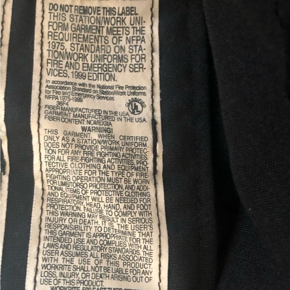 Firefighters/Workrite Benchmark/ NOMEX IIIA uniform pants/USA/ Navy Blue/36x31 - Picture 11 of 14